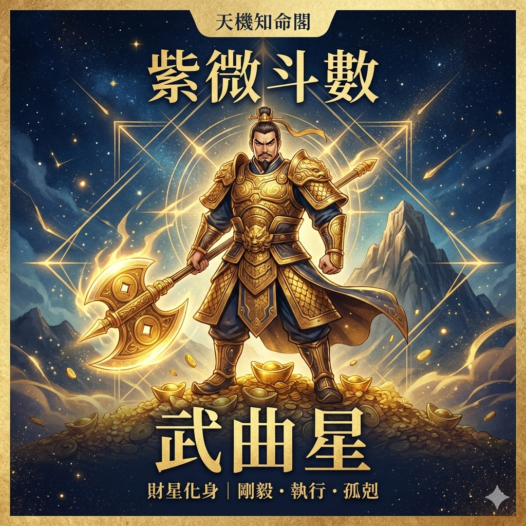 [fz-014] 武曲星：財星化身，剛毅果決、重執行力，孤剋感重。