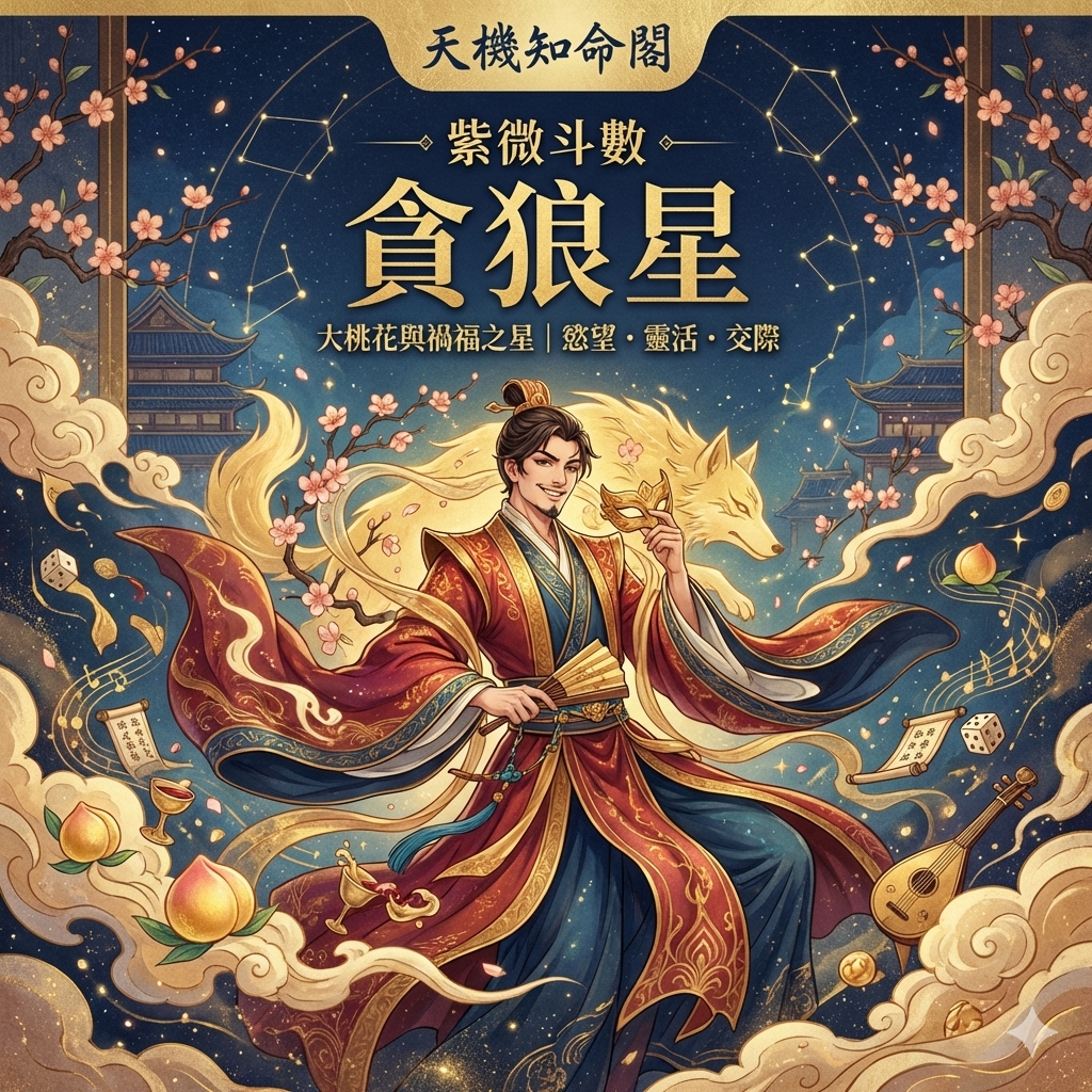 [fz-019] 貪狼星：大桃花與禍福之星，慾望多元、靈活好交際。