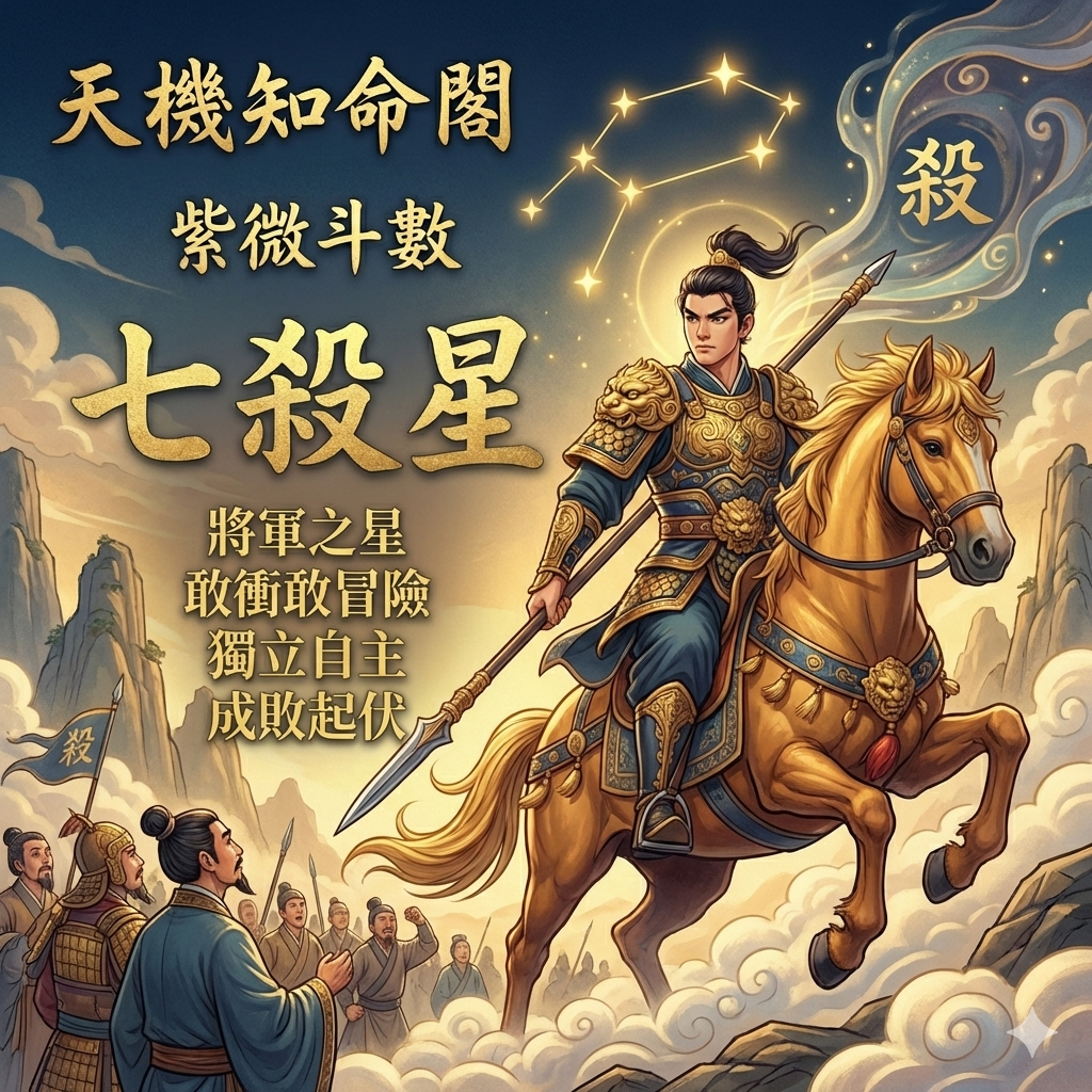 [fz-023] 七殺星：將軍之星，敢衝敢冒險，獨立自主、成敗起伏。