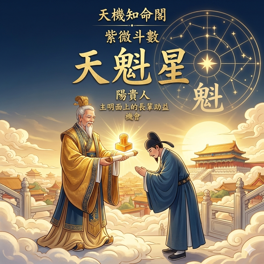 [fz-036] 
  天魁星：陽貴人，主明面上的長輩助益與機會。