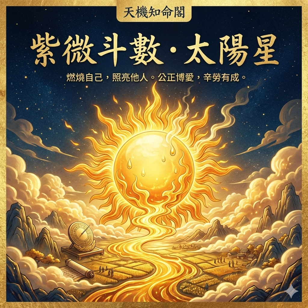 [fz-013] 太陽星：燃燒自己照亮他人，公正博愛但易辛勞流汗。