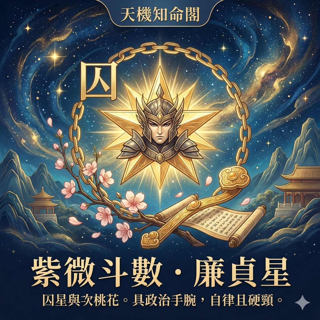 [fz-016] 廉貞星：囚星與次桃花，具政治手腕、自律且硬頸。