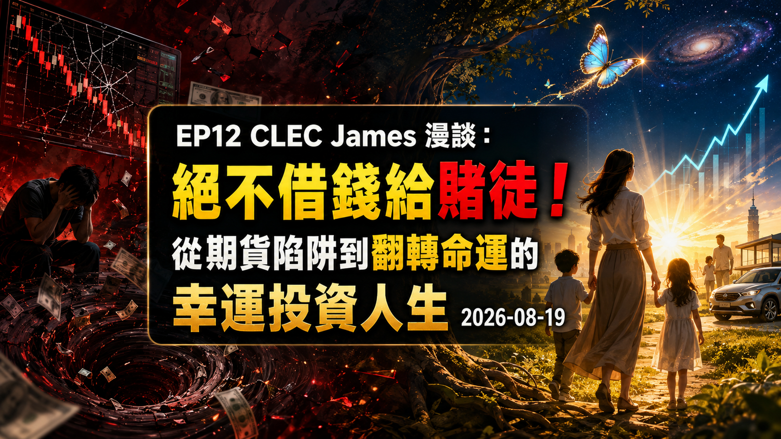 EP00012 CLEC James 漫談｜絕不借錢給賭徒！從期貨陷阱到翻轉命運的幸運投資人生｜2026-08-19