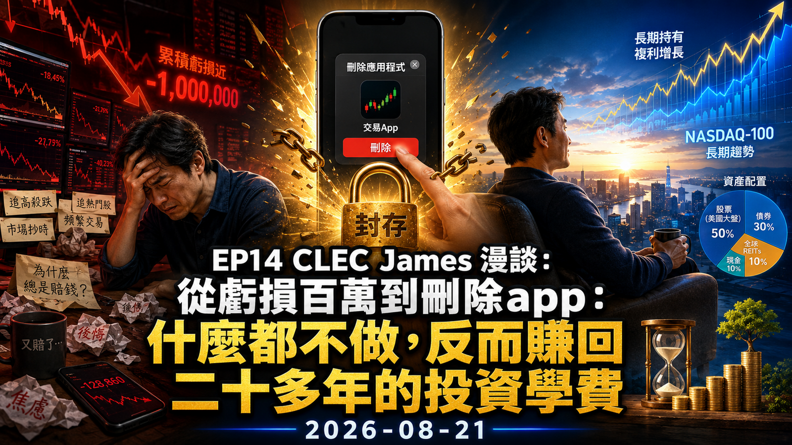 EP00014 CLEC James 漫談｜ 從虧損百萬到刪除 APP：什麼都不做，反而賺回二十多年的投資學費｜2026-08-21
