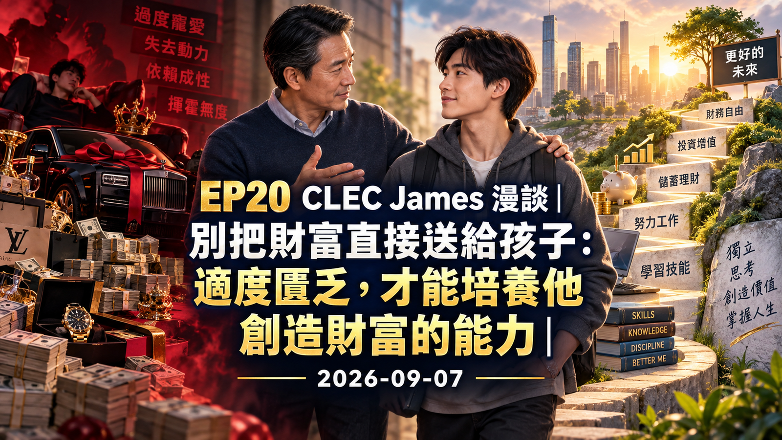[cj-020] CLEC James
  漫談｜別把財富直接送給孩子：適度匱乏，才能培養他創造財富的能力｜2026-09-07