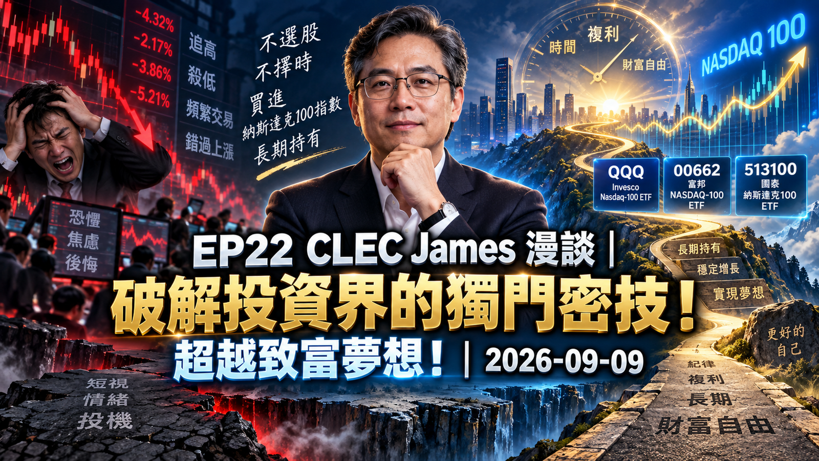 [cj-022] CLEC James
  漫談｜破解投資界的獨門密技！超越致富夢想！｜2026-09-09
