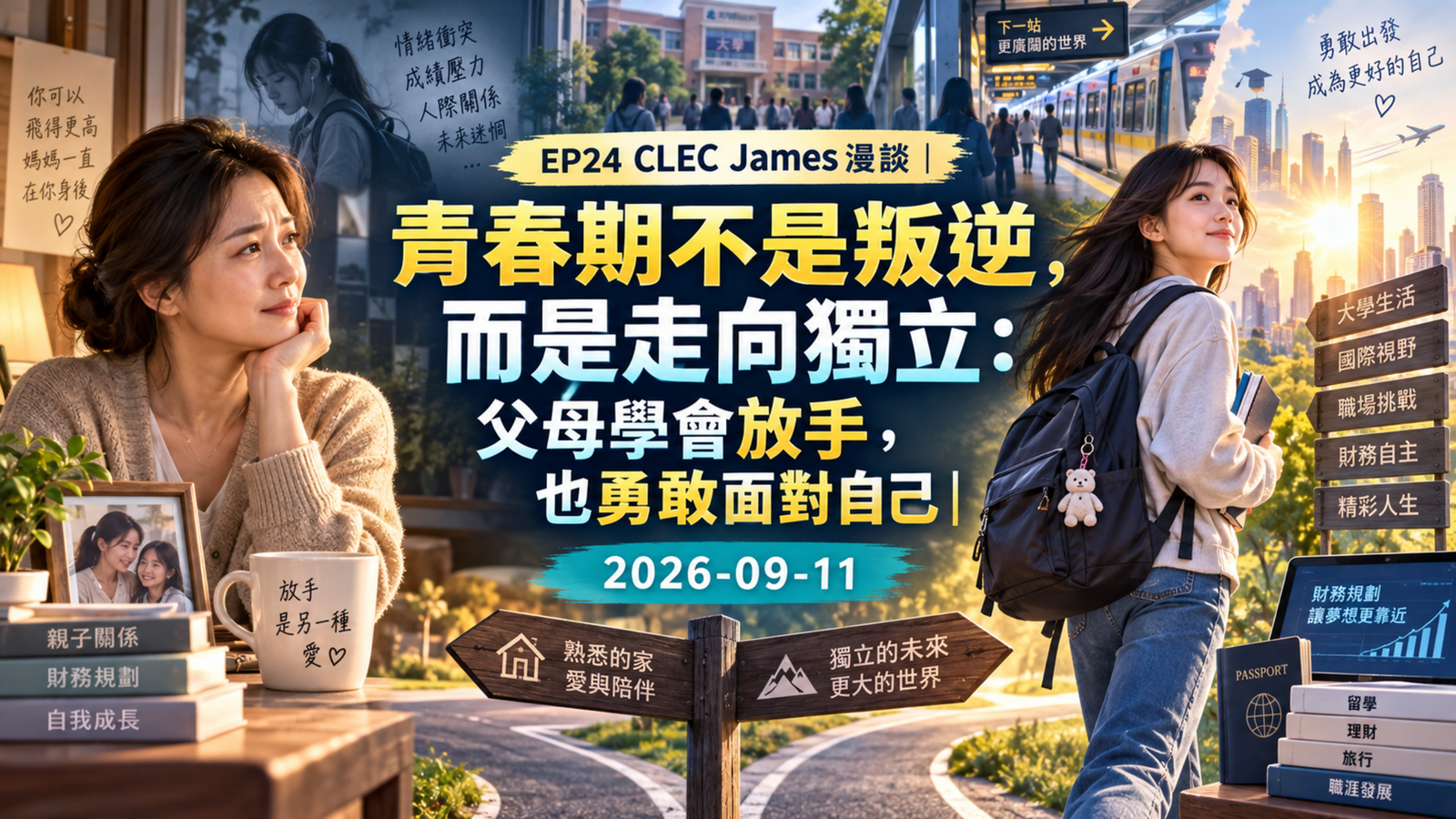 [cj-024] CLEC James
  漫談｜青春期不是叛逆，而是走向獨立：父母學會放手，也勇敢面對自己｜2026-09-11